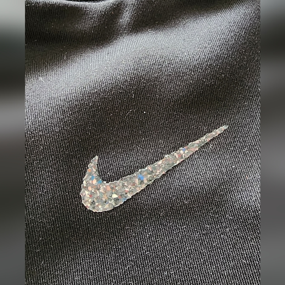 Nike Charcoal Sports Bra with Silver Logo - Picture 2 of 4